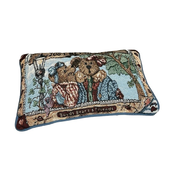 Vintage Boyds Bears & Friends Tapestry Just Between Us Throw Pillow 12.5" X 8.5" - Picture 2 of 9
